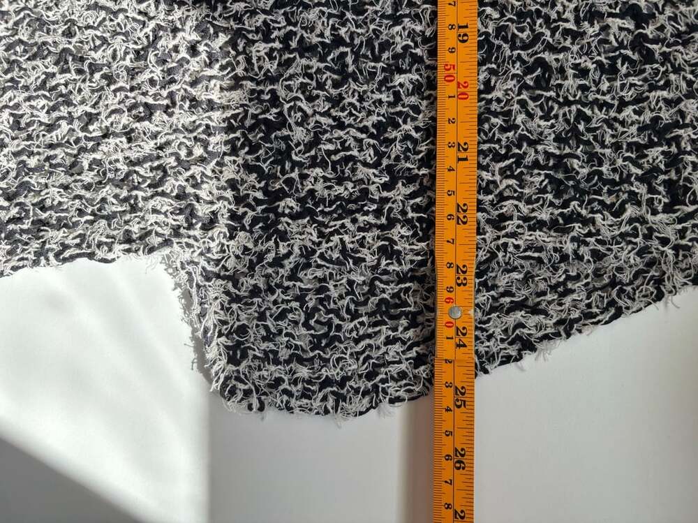 Eileen Fisher Salt & Pepper Boucle Split Back Top Medium - Picture 11 of 11